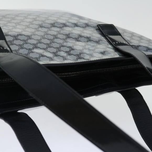 CELINE Macadam Canvas Tote Bag Enamel Silver Black - Picture 7 of 16